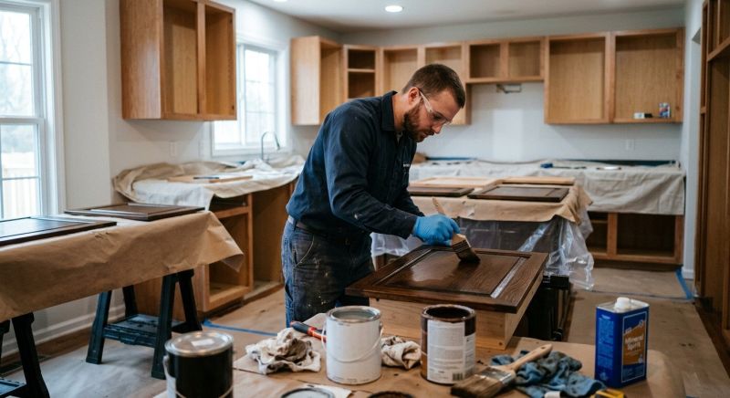 Built In Cabinetry Staining in Muncie, IN