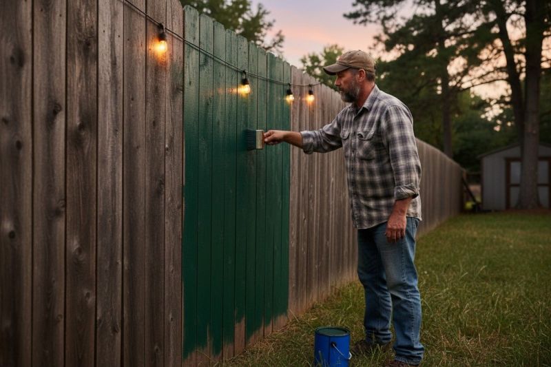 Spade Fence Painting Or Staining