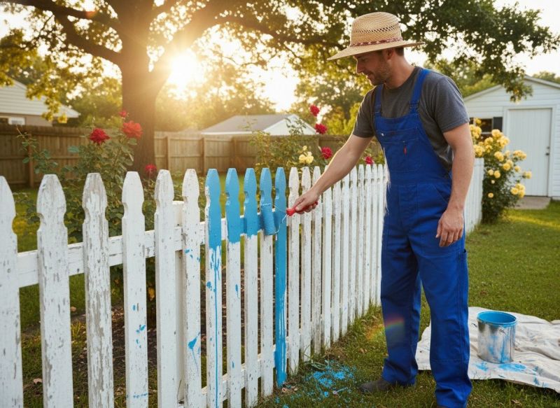 Spade Fence Painting Or Staining